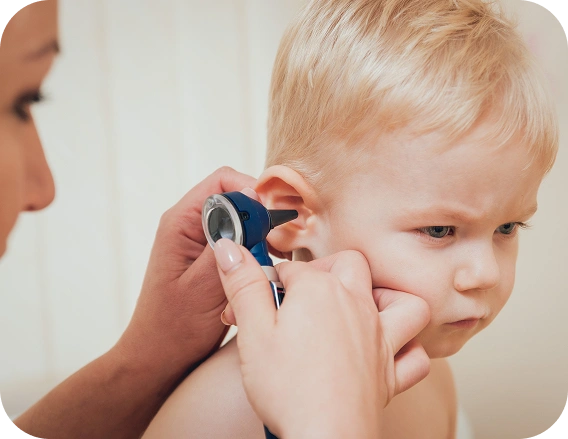 Child with ear infection